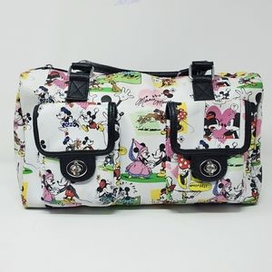 Disney Parks Mickey & Minnie Comic Book Barrel Bag